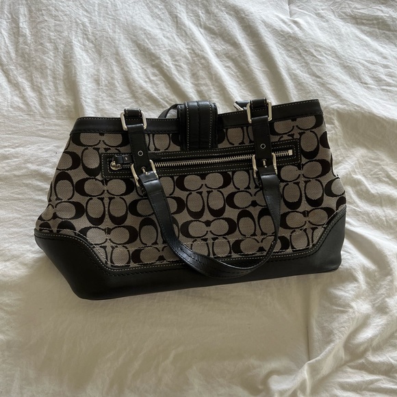 Black and Grey Coach Bag - Picture 2 of 13